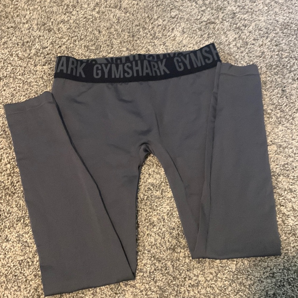 Gray gym shark leggings